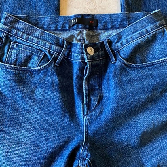 3x1 Fringe Straight Crop in Lima Blue Jean Size: 27 - Picture 5 of 7